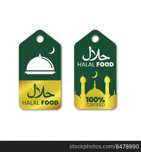 halal food badge label logo