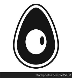 Half avocado icon. Simple illustration of half avocado vector icon for web design isolated on white background. Half avocado icon, simple style