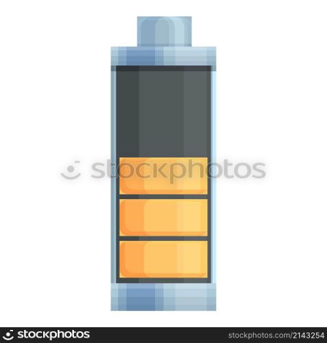 Half cell battery icon cartoon vector. Charge energy. Electric mobile. Half cell battery icon cartoon vector. Charge energy