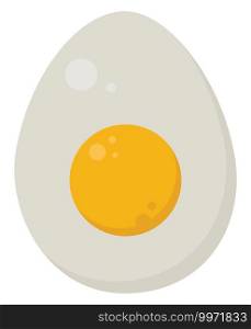 Half egg, illustration, vector on white background