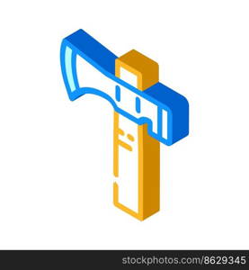 half hatchet hammer isometric icon vector. half hatchet hammer sign. isolated symbol illustration. half hatchet hammer isometric icon vector illustration