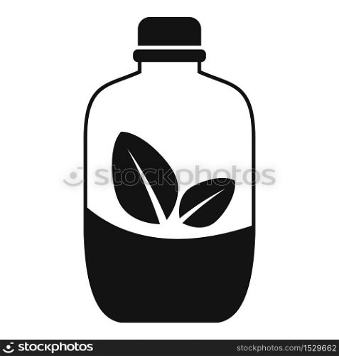 Half medicine herb jar icon. Simple illustration of half medicine herb jar vector icon for web design isolated on white background. Half medicine herb jar icon, simple style