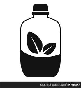 Half medicine herb jar icon. Simple illustration of half medicine herb jar vector icon for web design isolated on white background. Half medicine herb jar icon, simple style
