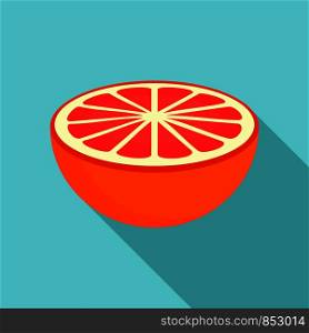 Half of grapefruit icon. Flat illustration of half of grapefruit vector icon for web design. Half of grapefruit icon, flat style