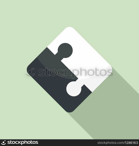 Half part puzzle icon. Flat illustration of half part puzzle vector icon for web design. Half part puzzle icon, flat style