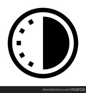 half past, icon on isolated background