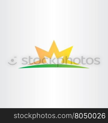 half star sunset logo business vector abstract