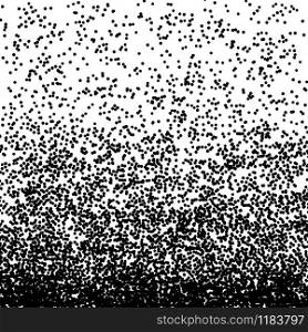 Halftone Abstract Background. Pointillism pattern. Dots are in chaotic order. Abstract monochrome halftone. Random halftone. Vector illustration