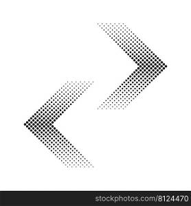 Halftone arrows left and right