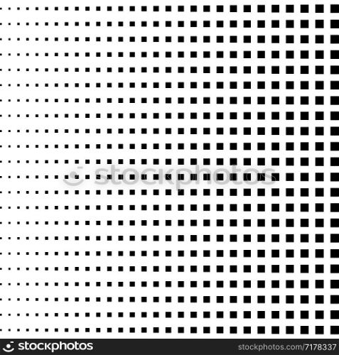 Halftone black squares. Repeat straight squares. Halftone pattern. Vector illustration. Halftone black squares. Repeat straight squares. Halftone pattern