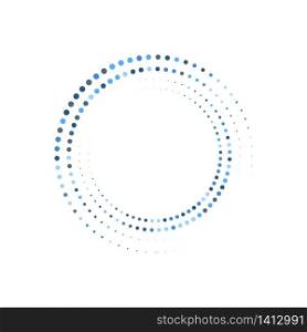 Halftone circle dot pattern abstract background. vector illustration