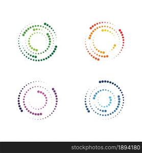 halftone circle dots vector illustration design