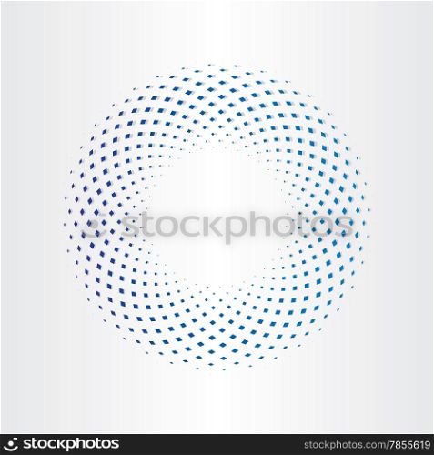 halftone circle with squares abstract background design