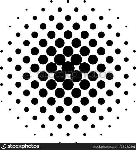 Halftone circles size circles gradations dot, pop art pattern