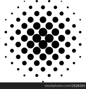 Halftone circles size, circles gradations dot pop, art pattern