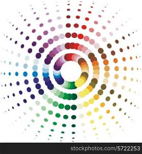Halftone dots color abstract background. Vector illustration