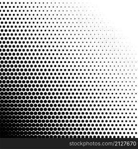 Halftone dots gradient fade digital monochrome pattern element. Halftone dots gradient fade digital monochrome pattern