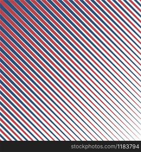 Halftone line pattern background red and blue colors. Vector