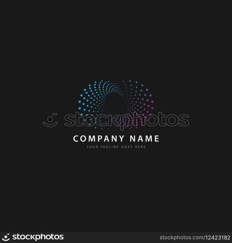 halftone logo vector