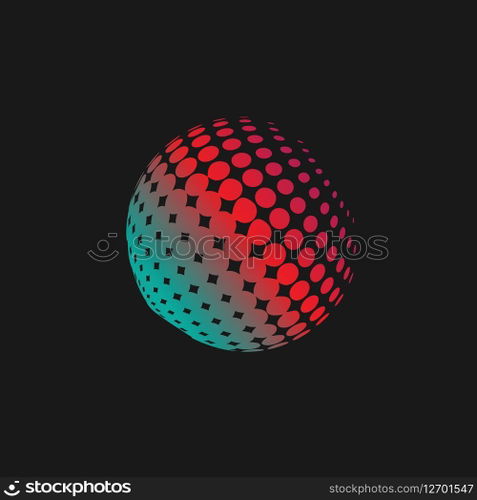 halftone logo vector