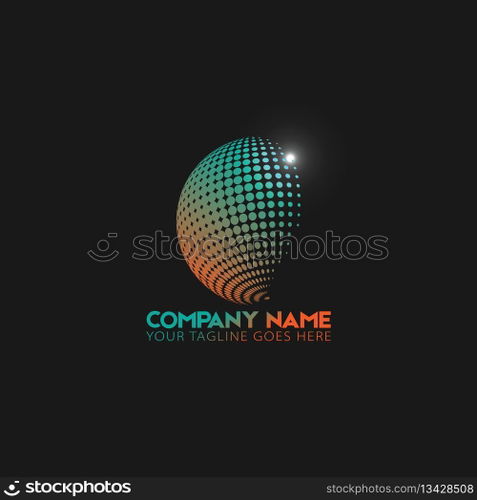 halftone logo vector