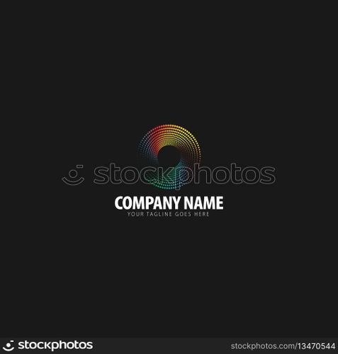 halftone logo vector