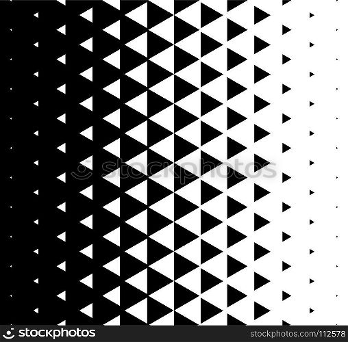 Halftone Triangular Pattern Vector. Abstract Monochrome Geometric Triangle Pattern Design Background. Halftone Triangular Pattern Vector. Abstract Monochrome Geometric Triangle Pattern Design