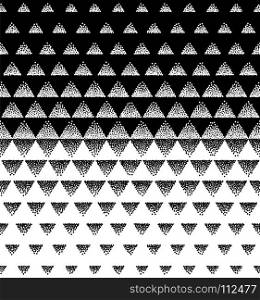 Halftone Triangular Pattern Vector. Black and White Triangle Halftone Grid Gradient Pattern Geometric Abstract Background. Editable can be used for web page wallpaper. Halftone Triangular Pattern Vector. Black and White Triangle Halftone Grid Gradient Pattern Geometric Abstract Background.