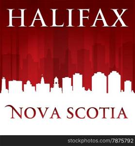 Halifax Nova Scotia Canada city skyline silhouette. Vector illustration