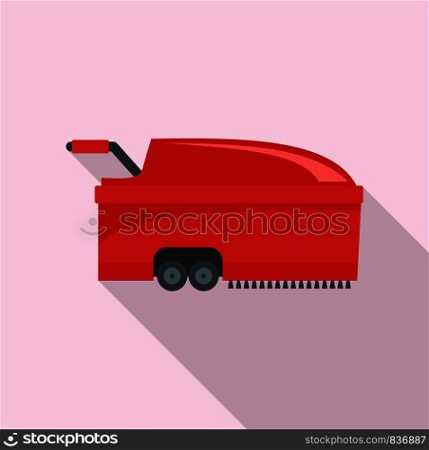 Hall vacuum cleaner icon. Flat illustration of hall vacuum cleaner vector icon for web design. Hall vacuum cleaner icon, flat style