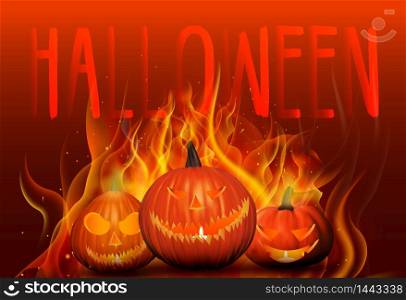 Halloween background pumpkins