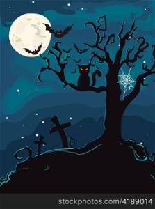 halloween background vector illustration