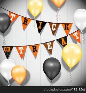 Halloween background with balloons.Vector illustration