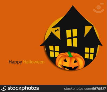 Halloween Background with Pumpkin Vector Illustration. EPS10