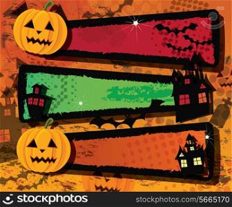 Halloween banners, vector