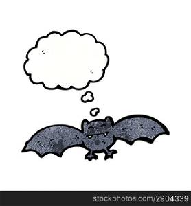 halloween bat with thought bubble