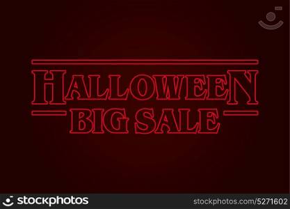 Halloween Big Sale text logo, eighties design. Editable vector design.