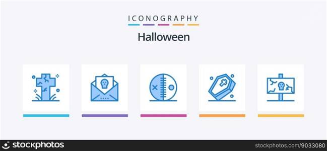 Halloween Blue 5 Icon Pack Including . grave. holiday. voodoo. halloween. Creative Icons Design