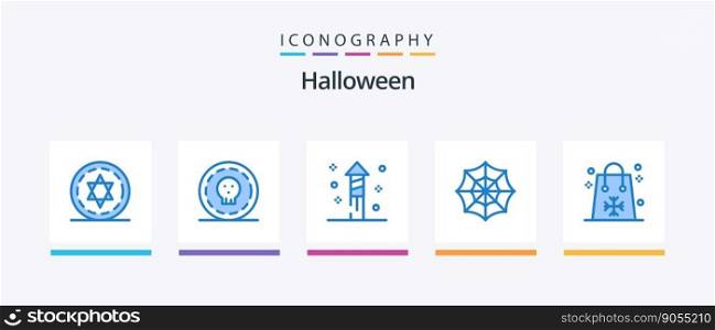 Halloween Blue 5 Icon Pack Including shopping. halloween. halloween. easter. web icon. Creative Icons Design