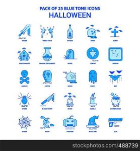 Halloween Blue Tone Icon Pack - 25 Icon Sets