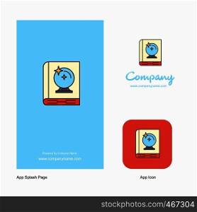 Halloween book Company Logo App Icon and Splash Page Design. Creative Business App Design Elements