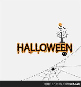 Halloween calligraphy abstract icon.Halloween vector lettering.Happy Halloween Text Banner.Vector illustration