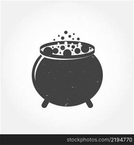 Halloween cauldron icon. For web design, banner, flyer, mobile and application interface, also useful for infographics. Halloween cauldron isolated on white background.. Halloween cauldron icon.