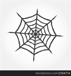 Halloween cobweb outline icon. Spiderweb isolated on white background. For web design, banner, flyer, mobile and application interface, also useful for infographics. Cobweb silhouette.- stock vector.. Halloween cobweb outline icon.