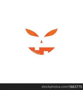 Halloween face horror logo and symbol