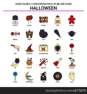 Halloween Flat Line Icon Set - Business Concept Icons Design