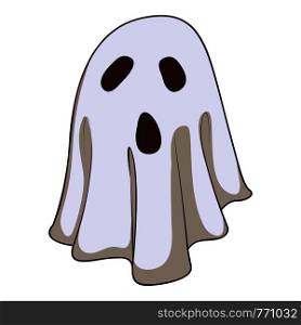 Halloween ghost icon. Cartoon of halloween ghost vector icon for web design. Halloween ghost icon, cartoon style