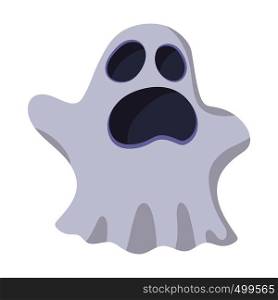 Halloween ghost icon in cartoon style on a white background. Halloween ghost icon, cartoon style