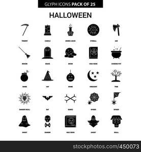 Halloween Glyph Vector Icon set