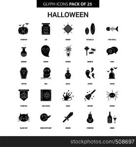 Halloween Glyph Vector Icon set